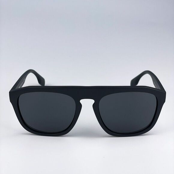 Burberry BE4396U 346487 Sunglasses Matte Black Dark Grey Square Unisex - Picture 1 of 11